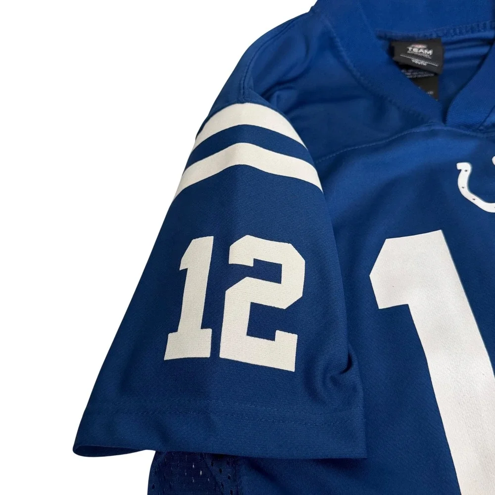 NFL Team Apparel Indianapolis Colts Andrew Luck 12 Youth‎ Medium Blue Jersey
